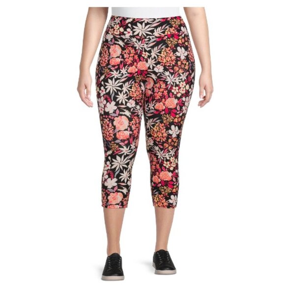 Terra and Sky Women's Printed Legging, Painted Floral Print - Picture 1 of 1